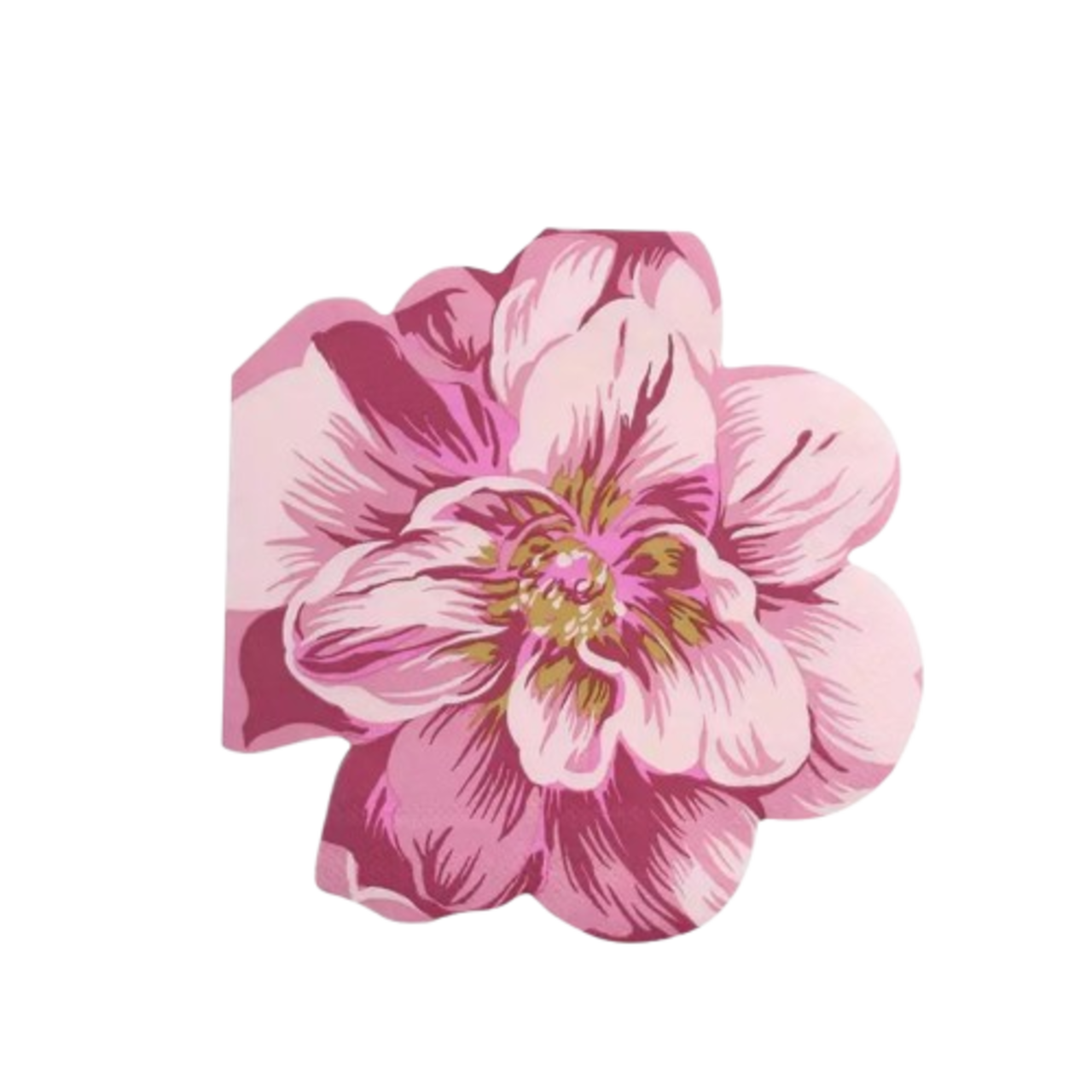 20 Pink Peony Flower Shaped Disposable Cocktail Paper NAPKINS Party Decorations